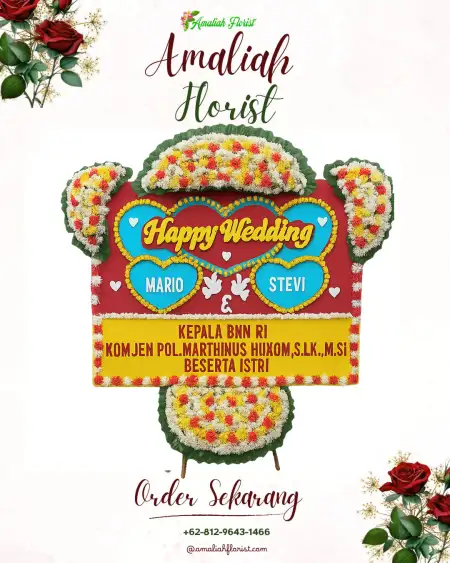 Papan Bunga Pernikahan Tanah Garam